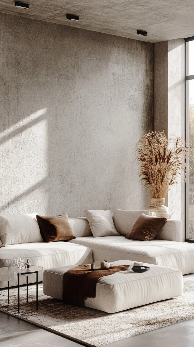 Embrace Minimalism: Chic Neutral Living Room for Effortless Elegance