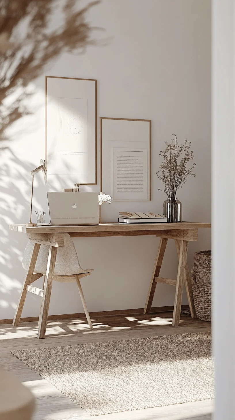 Embrace Minimalism: Create a Serene Workspace with Natural Elements