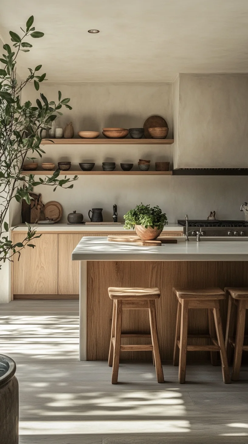 Embrace Minimalist Natural Vibes with Earthy Tones in Your Kitchen Style