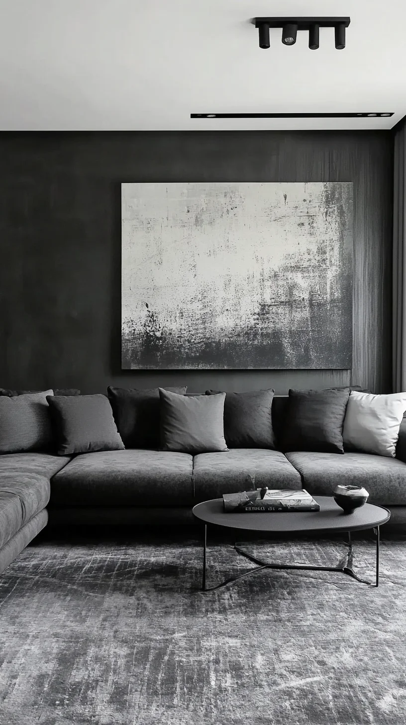 Embrace Modern Minimalism: Luxe Black and White Living Room Inspiration