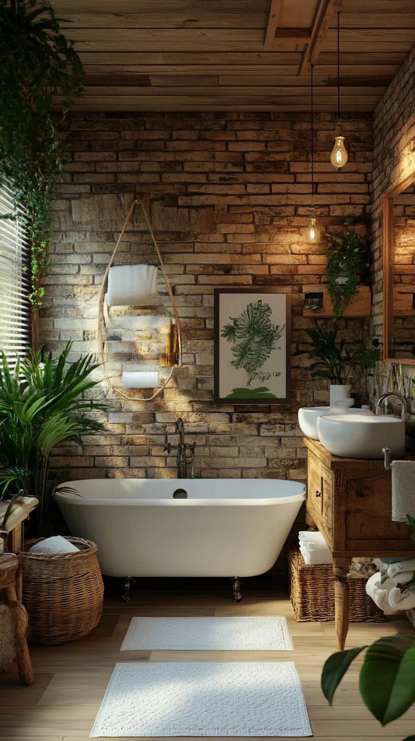 Embrace Nature: A Serene Bohemian Bathroom Oasis