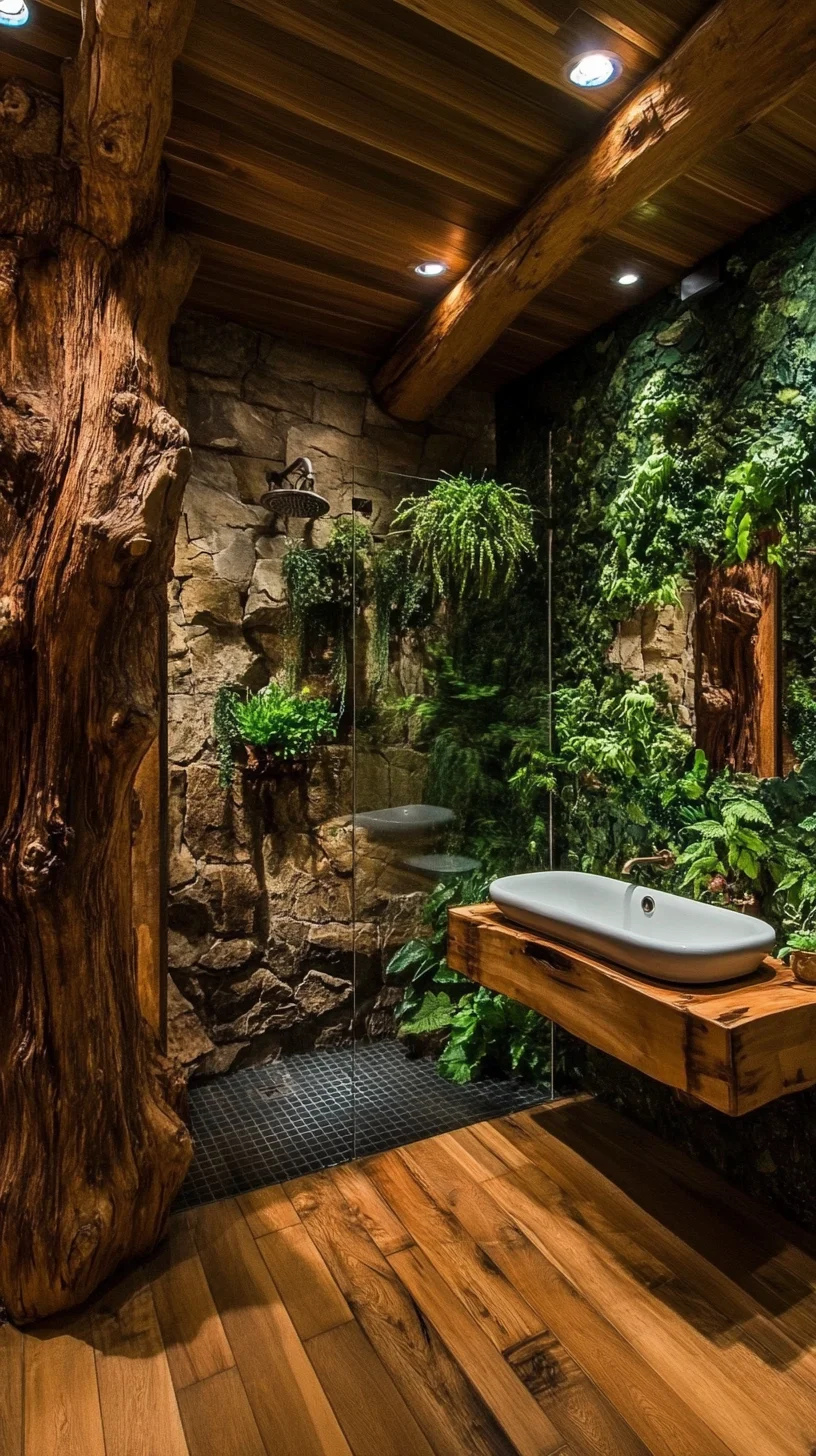 Embrace Nature: A Serene Forest-Inspired Bathroom Oasis