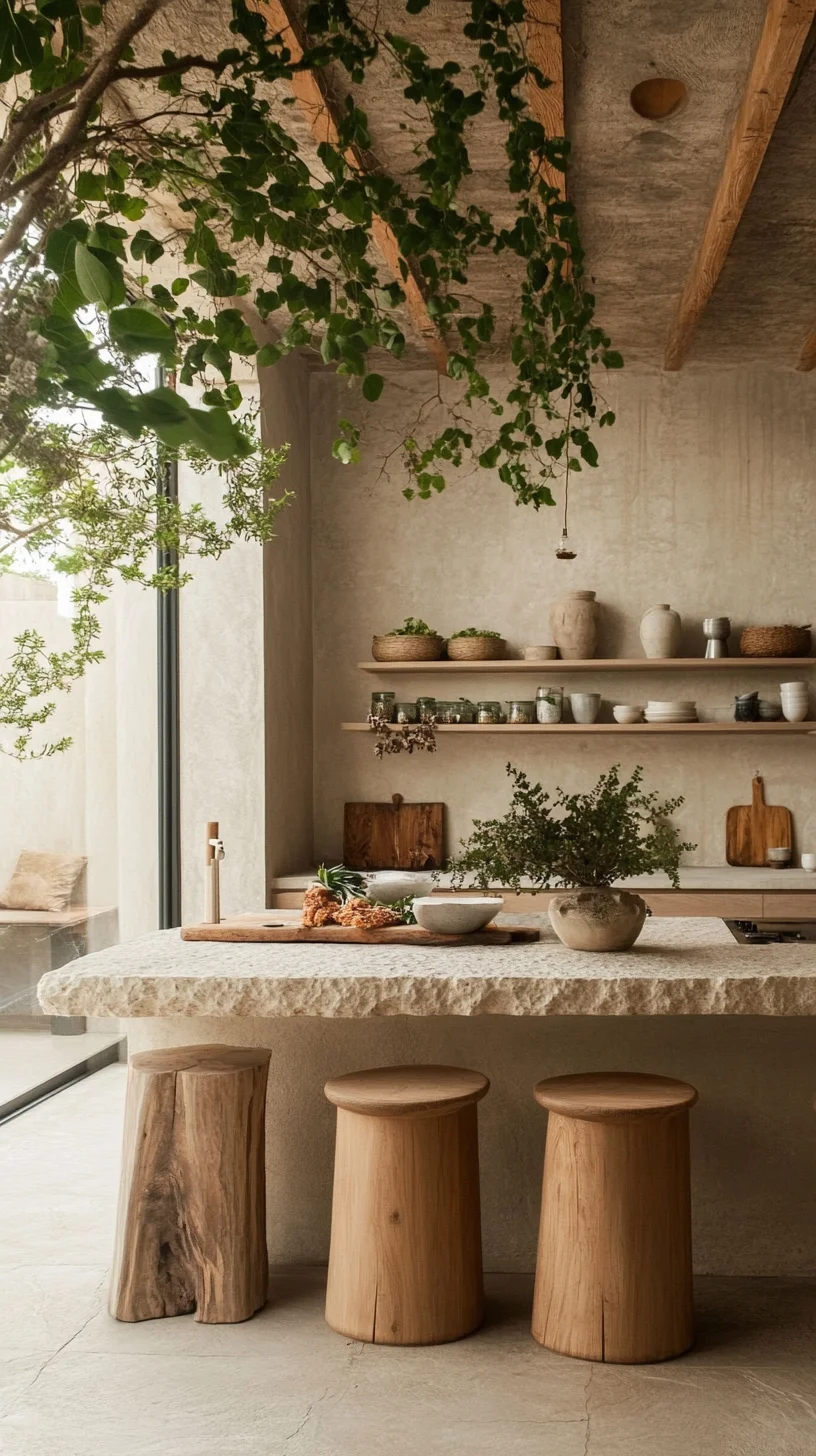 Embrace Nature: A Serene Kitchen Aesthetic with Earthy Touches