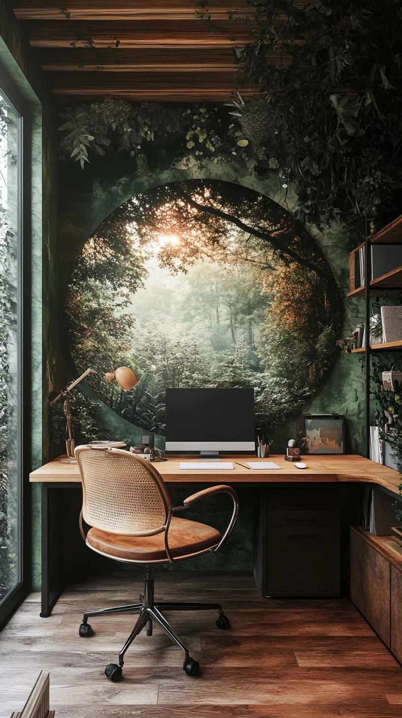 Embrace Nature: Elevate Your Workspace with a Serene Forest Vibe