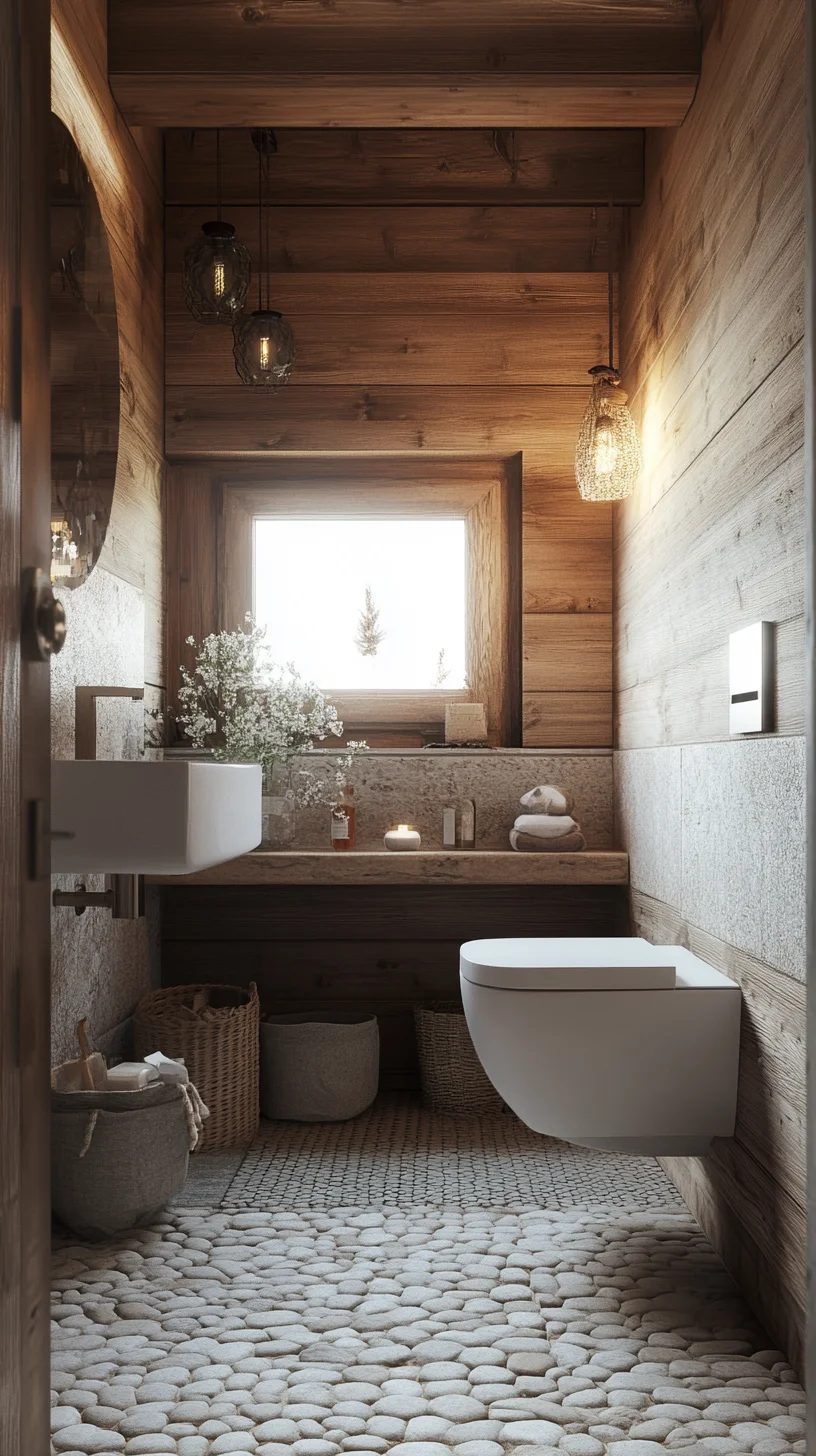 Embrace Nature: The Cozy Rustic Charm of Wood-Toned Bathrooms