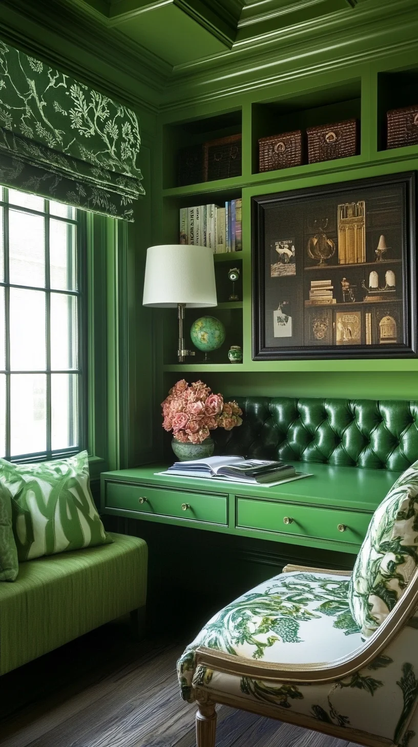 Embrace Nature with a Lush Green Home Office Oasis