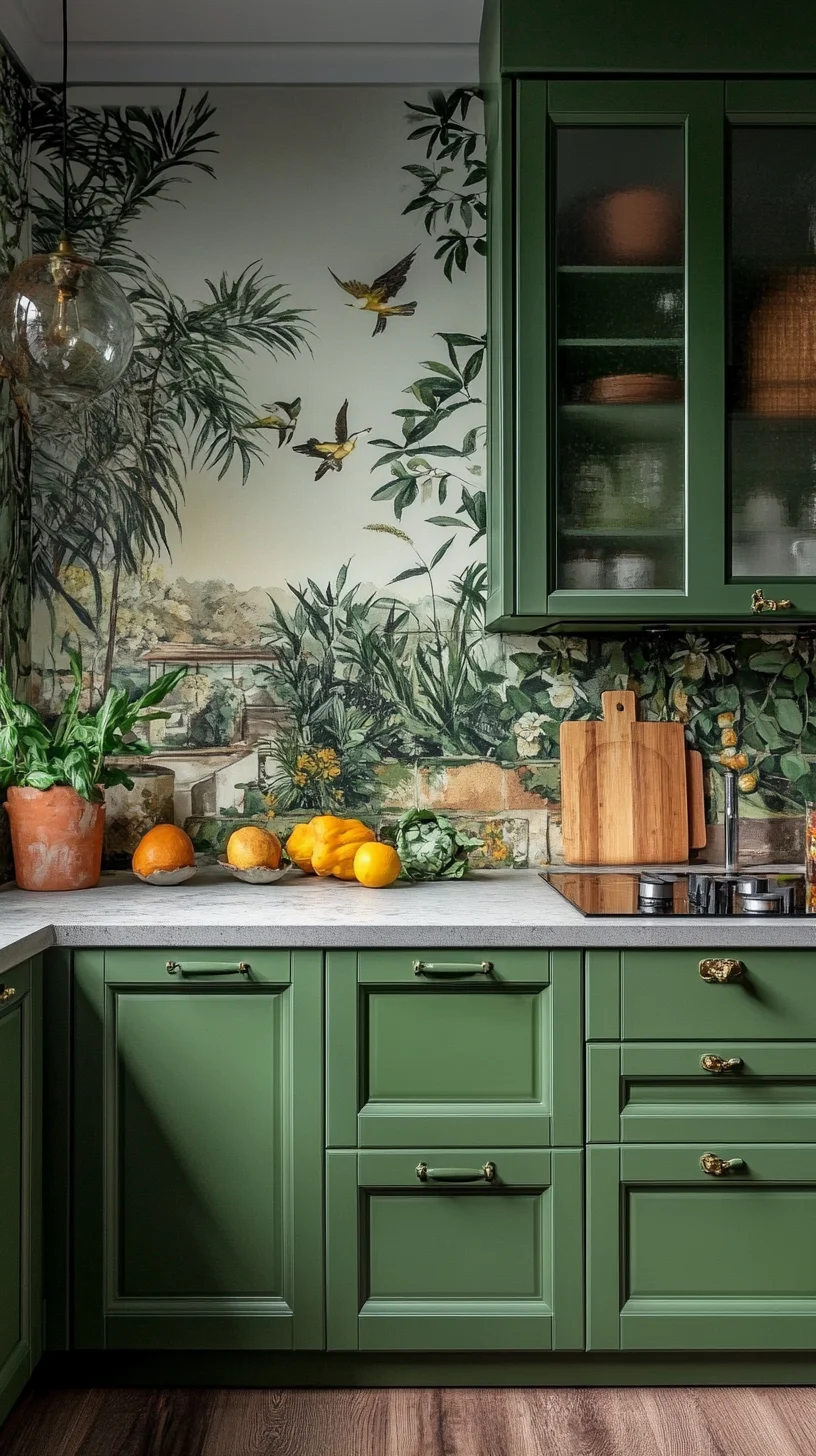 Embrace Nature's Charm: Stunning Green Kitchen Designs for a Refreshing Home