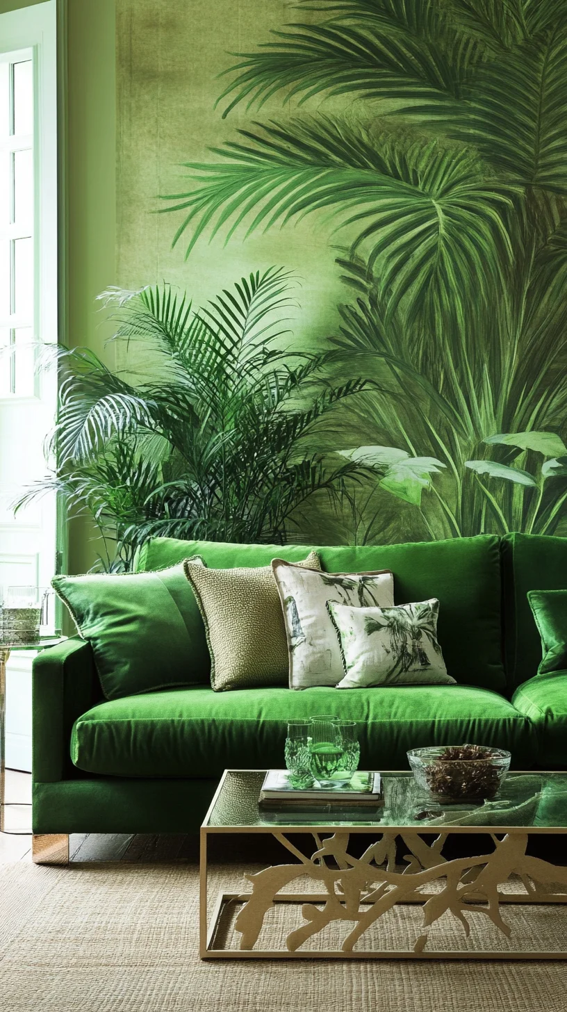 Embrace Nature’s Serenity with Vibrant Green Décor: A Soothing Oasis for Your Home