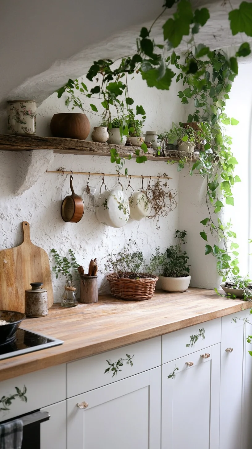 Embrace Nature's Touch: The Charming Greenery Kitchen Decor