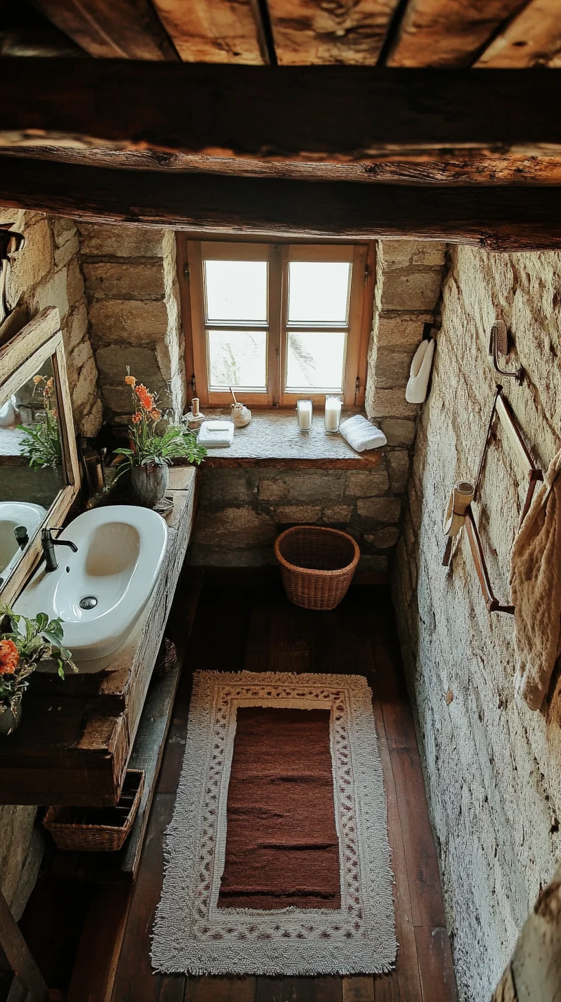 Embrace Rustic Charm: A Cozy, Nature-Inspired Bathroom Retreat