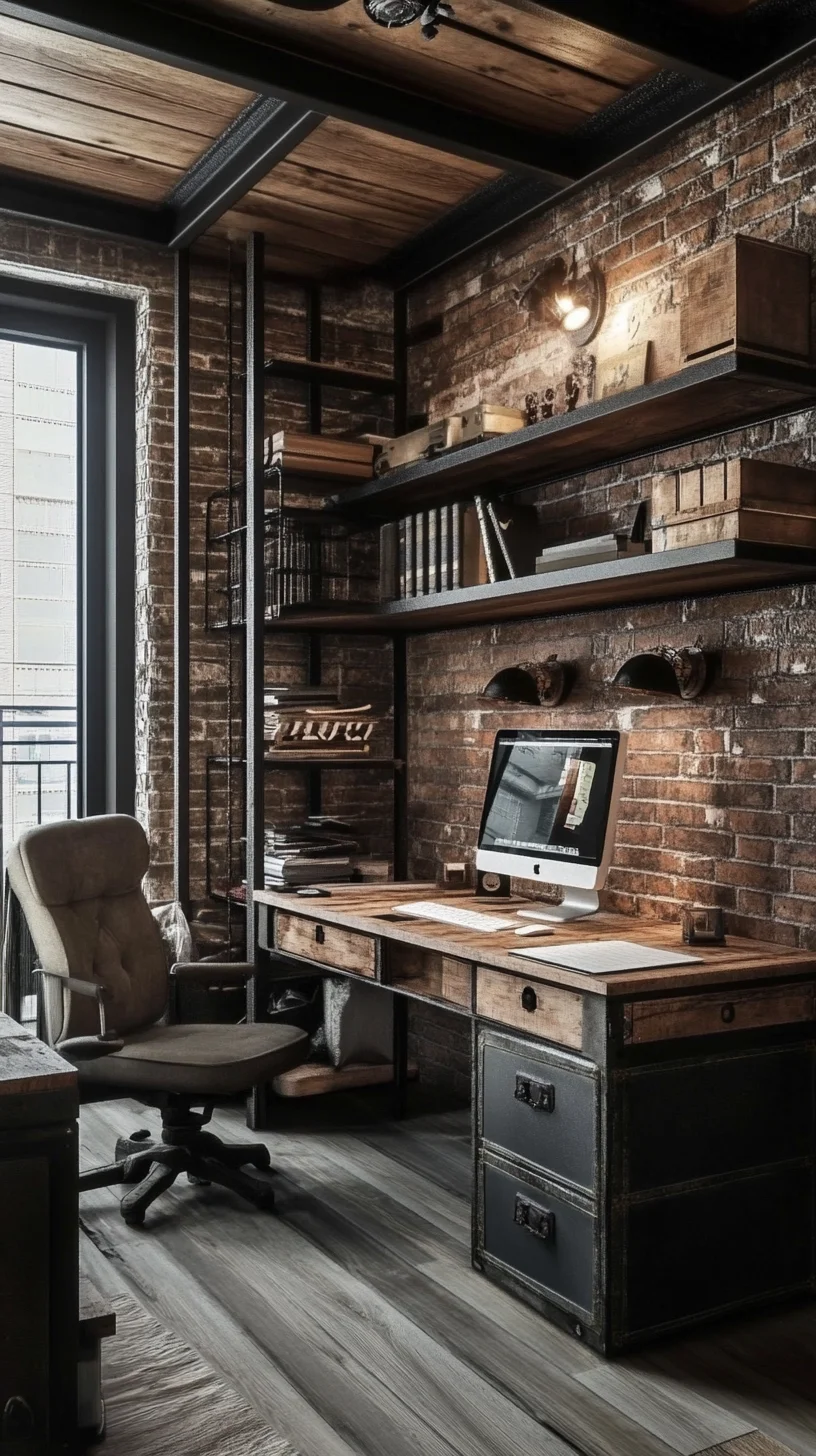 Embrace Rustic Charm: Transform Your Workspace with Industrial Elegance