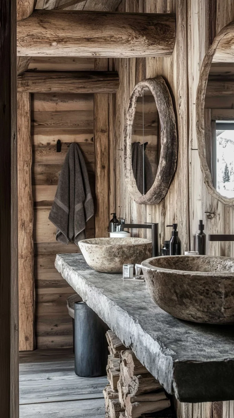 Embrace Rustic Charm with Nature-Inspired Bathroom Designs