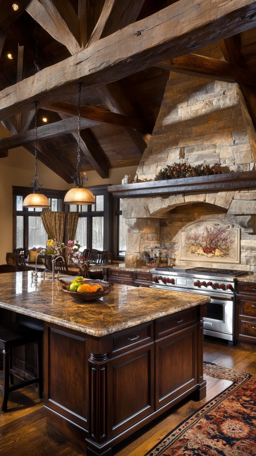 Embrace Rustic Elegance: A Cozy Kitchen with Timeless Charm