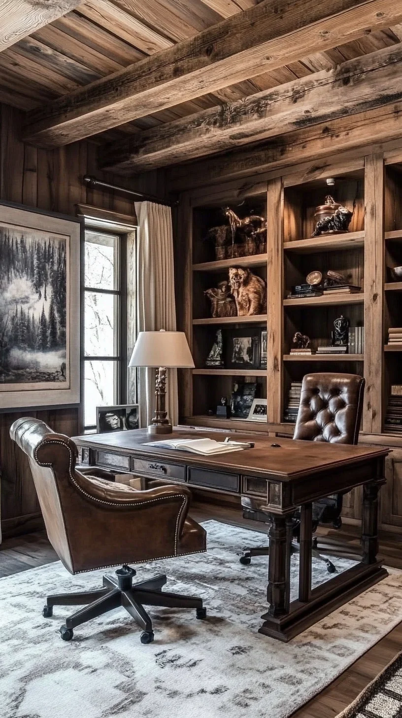 Embrace Rustic Elegance: Transform Your Home Office into a Cozy Retreat