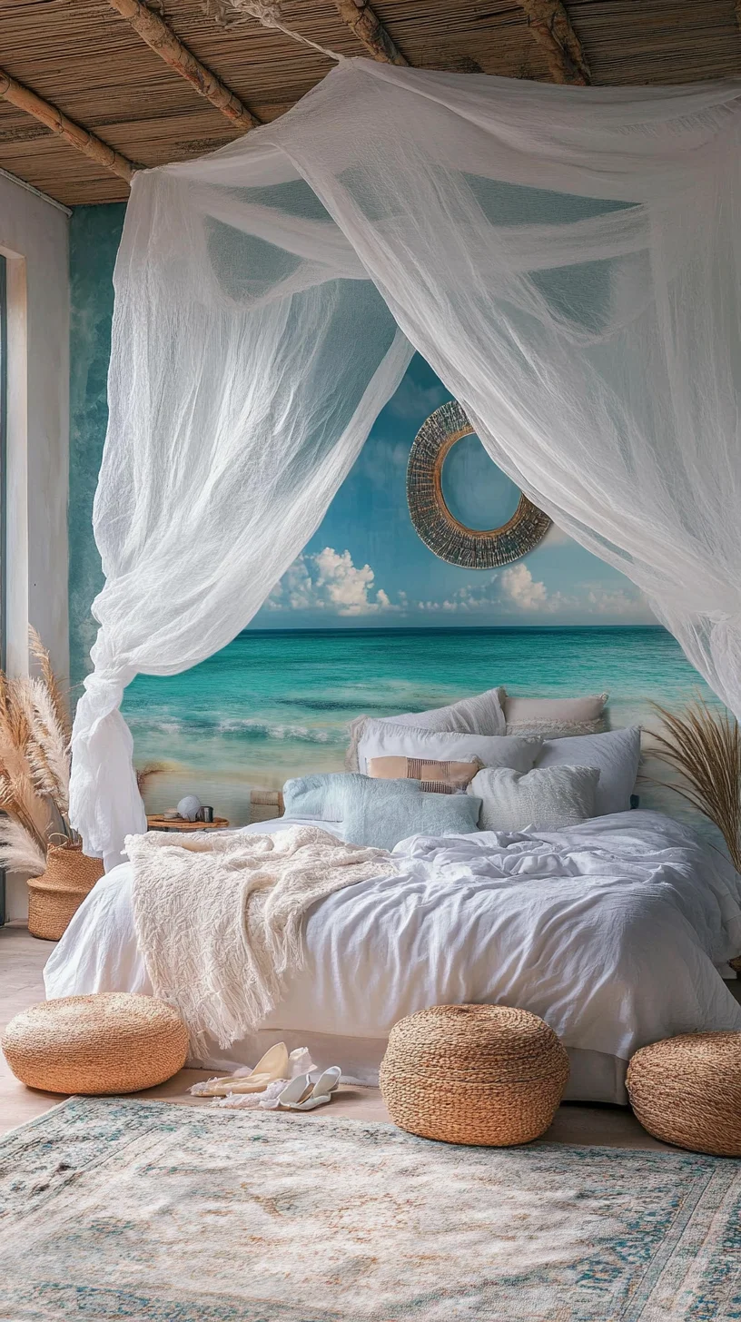 Embrace Serene Coastal Vibes with a Beachy Bohemian Bedroom Retreat