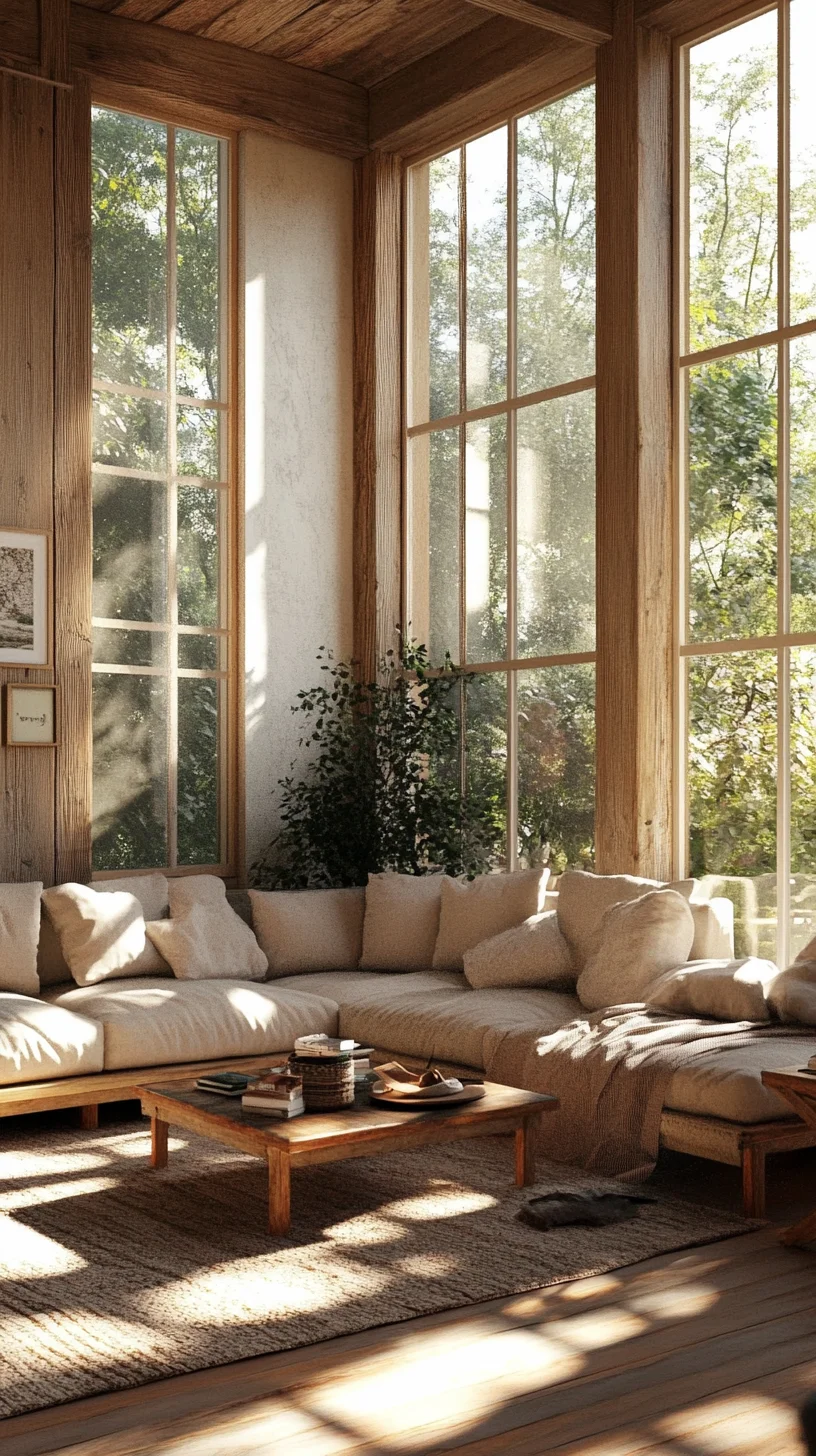 Embrace Serenity: Discover the Warmth of a Cozy, Nature-Inspired Living Space