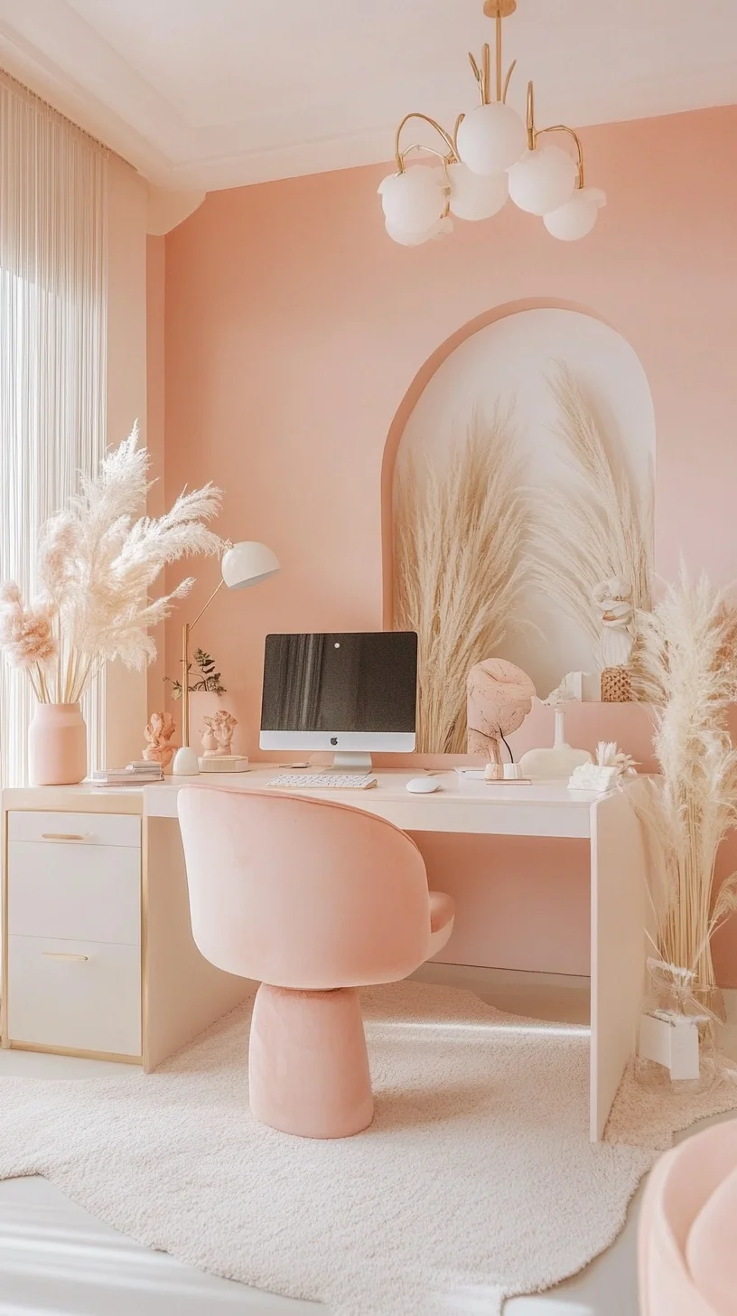 Embrace Serenity: The Soft Pink Aesthetic for a Cozy Workspace