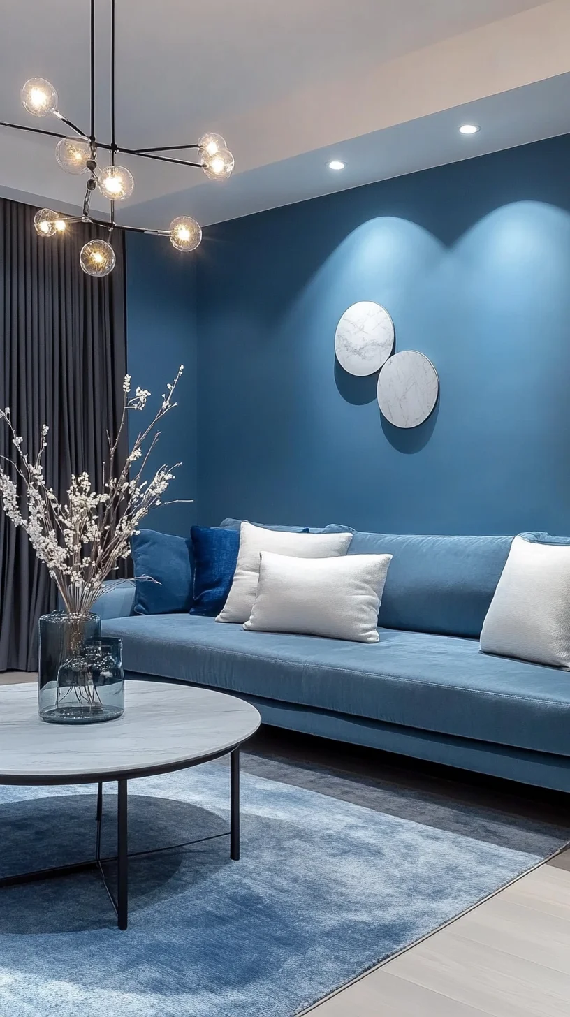 Embrace Serenity: Transform Your Space with Cool Blue Tones and Elegant Accents