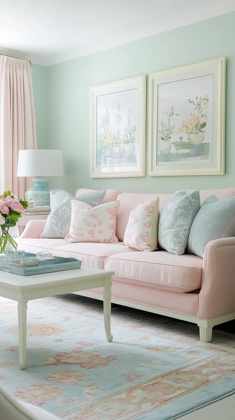 Embrace Soft Elegance: The Perfect Pastel Living Room Vibe