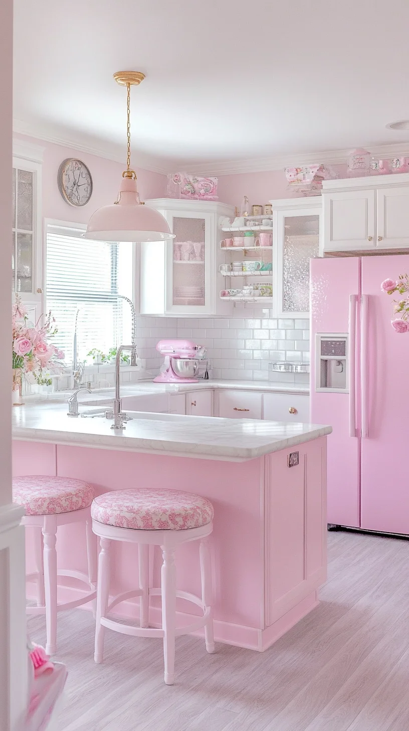 Embrace Sweet Whimsy: The All-Pink Kitchen Dream for a Charming Home