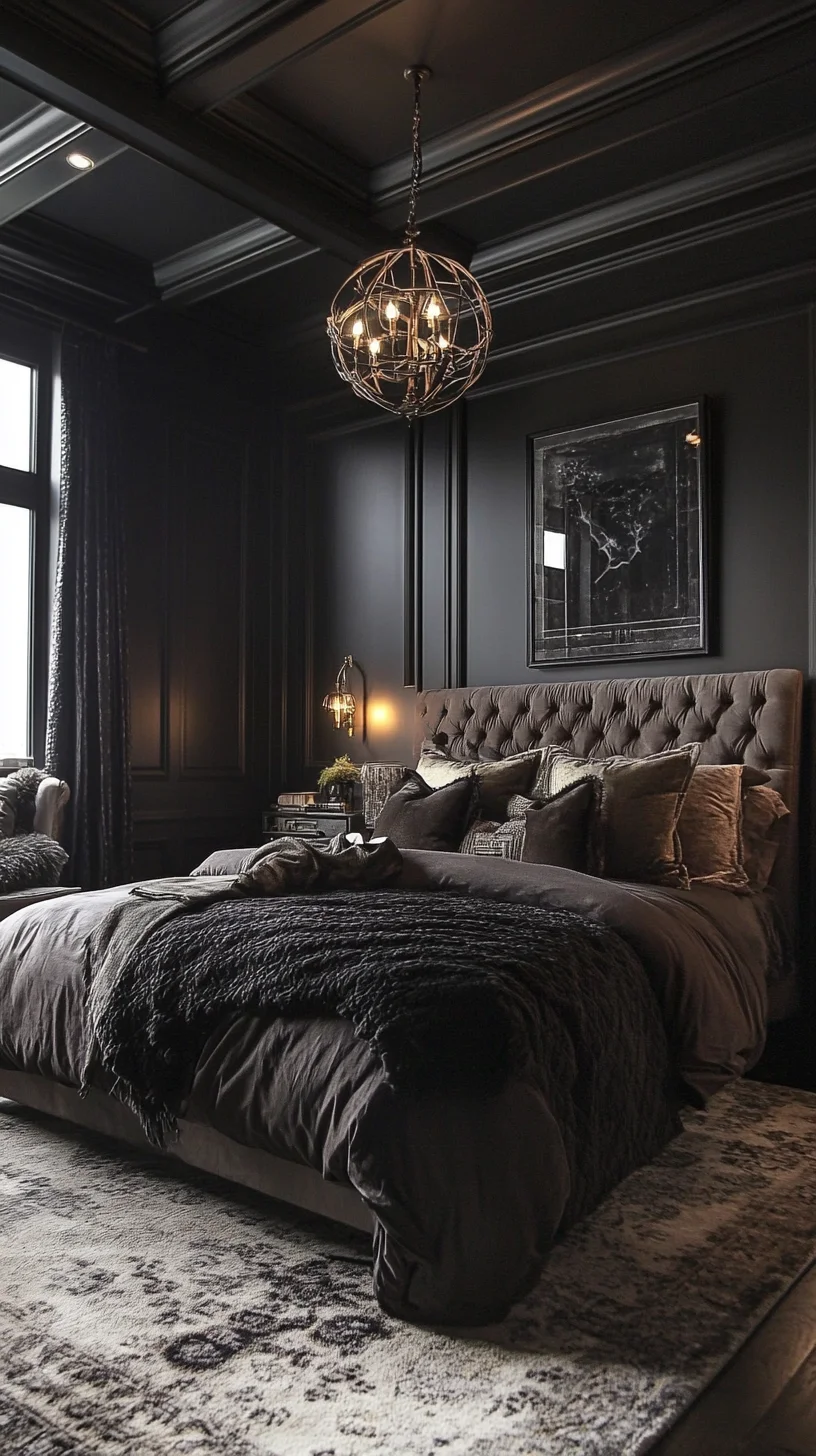 Embrace the Elegance of Dark Luxe: A Sophisticated Bedroom Oasis