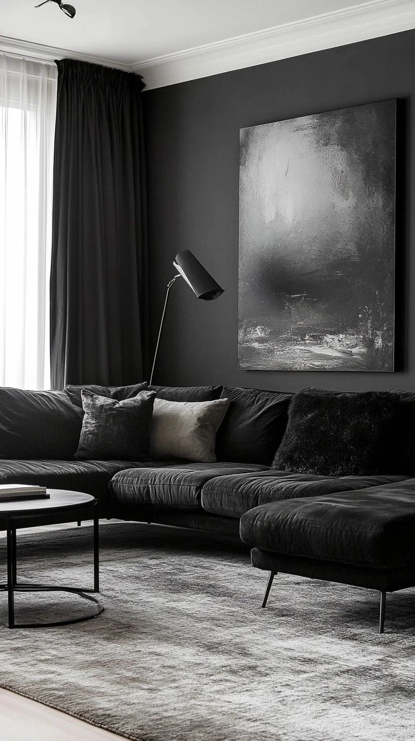 Embrace the Elegance of Minimalist Black: Stylish Living in Dark Tones