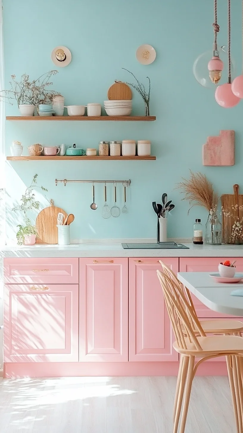 Embrace the Playful Charm of Pastel Kitchen Elegance