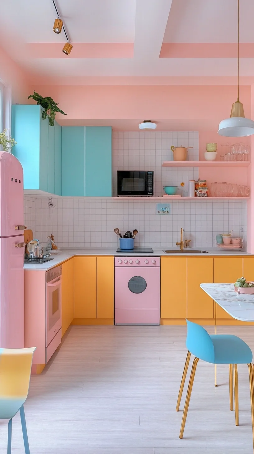 Embrace the Playful Chic: A Colorful Kitchen That Inspires Joy