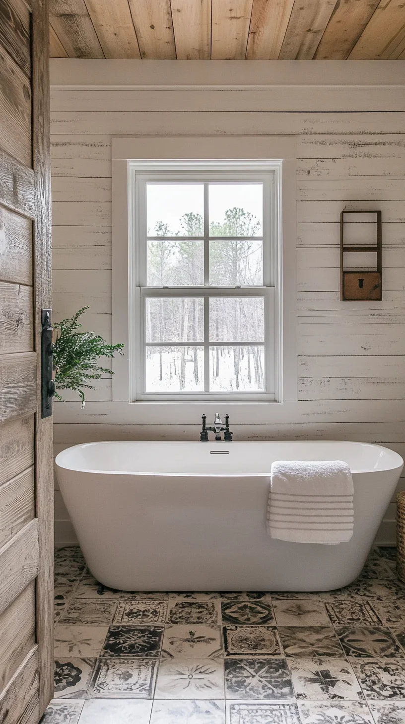 Embrace Tranquility: A Serene Freestanding Bathtub Retreat