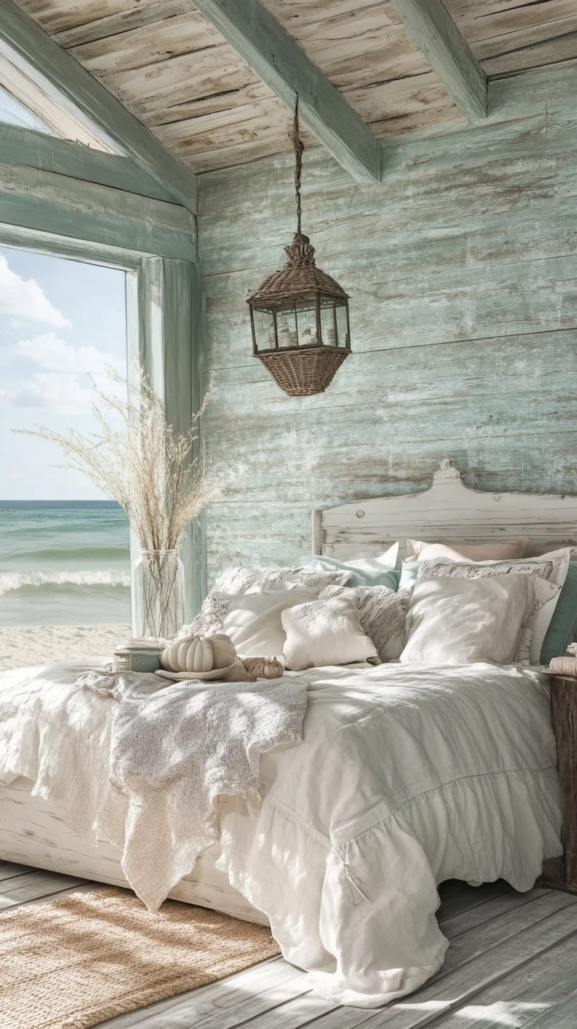 Embrace Tranquility: Coastal Chic Bedroom Styled for Serenity and Comfort