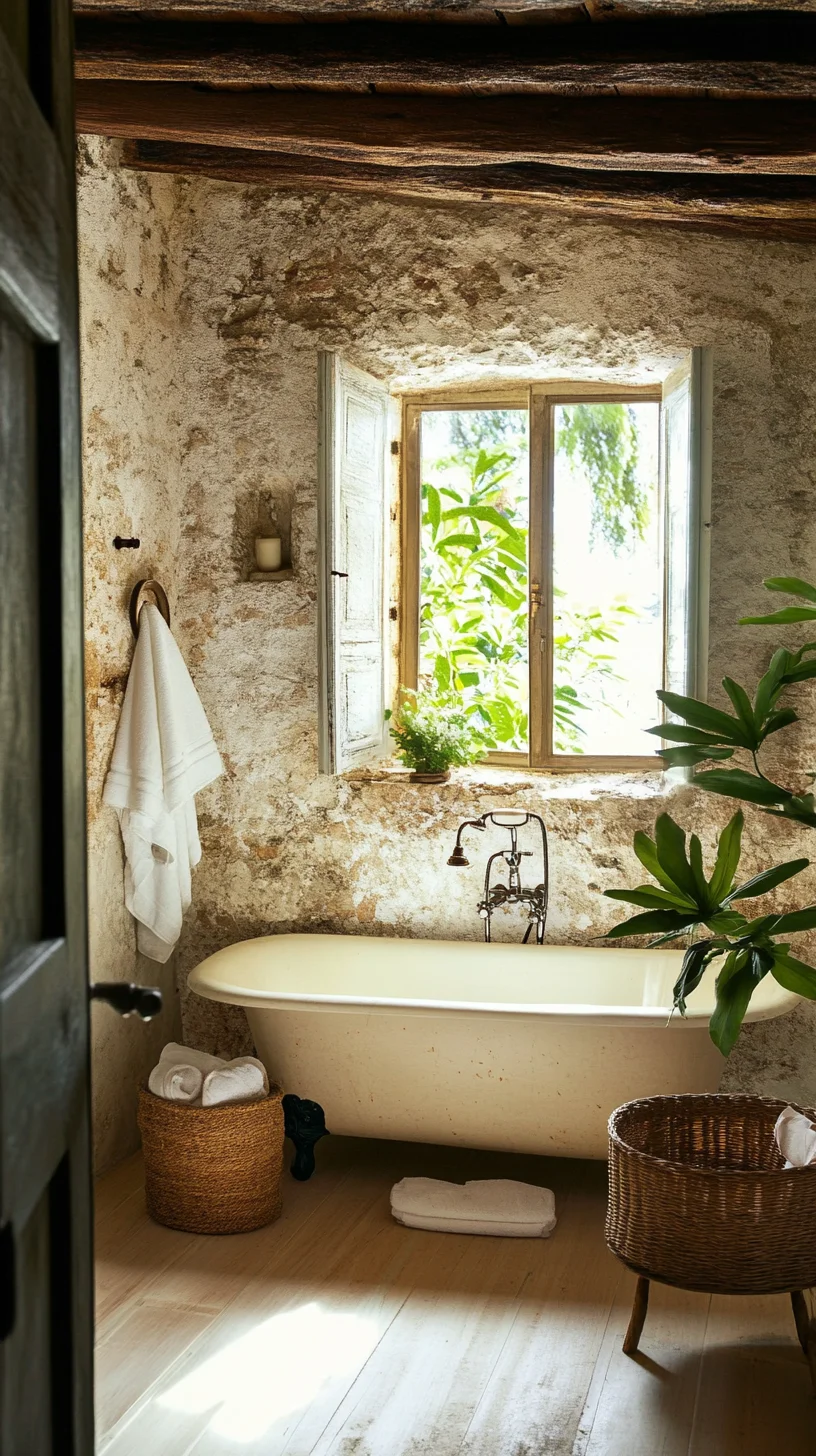 Embrace Tranquility with a Rustic Minimalist Bathroom Oasis