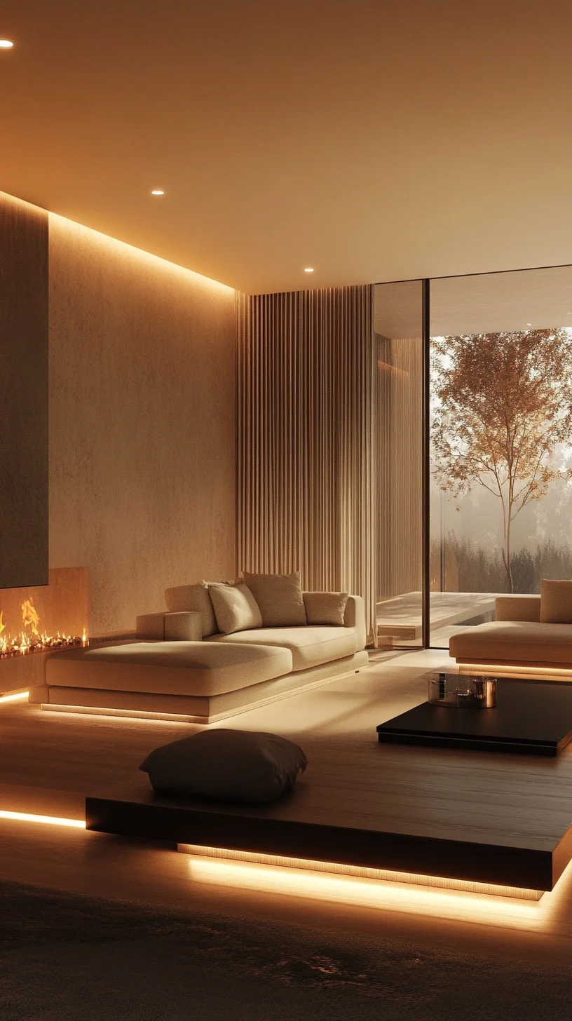 Embrace Tranquility with Modern Minimalist Living Room Design