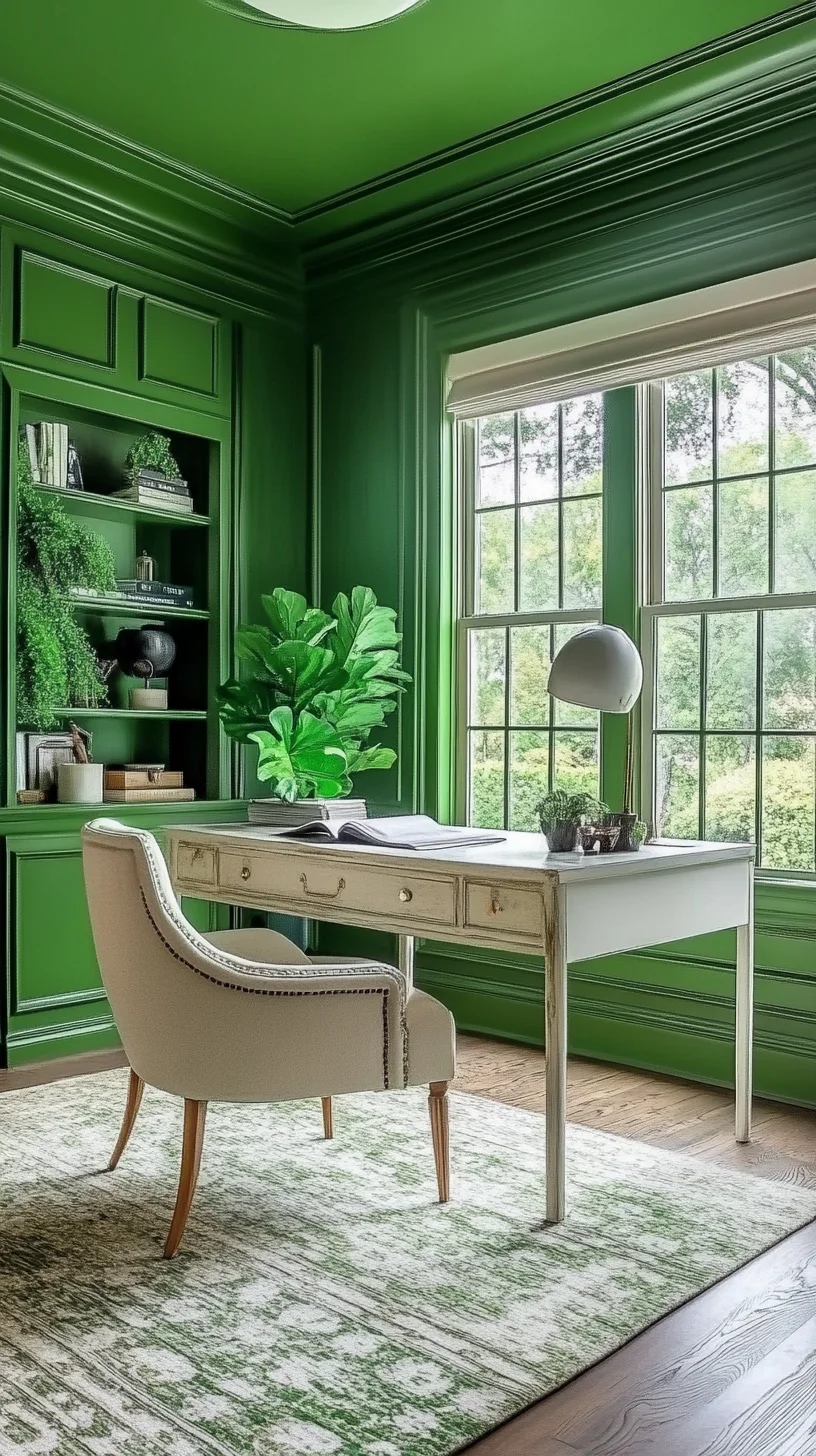 Embrace Vibrance: Transform Your Workspace with Bold Green Accents