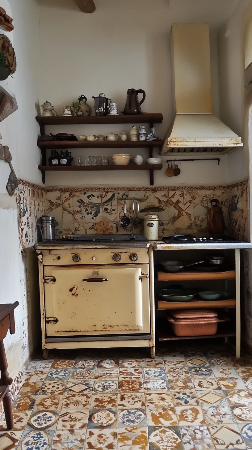 Embrace Vintage Charm: A Cozy Rustic Kitchen with Timeless Appeal