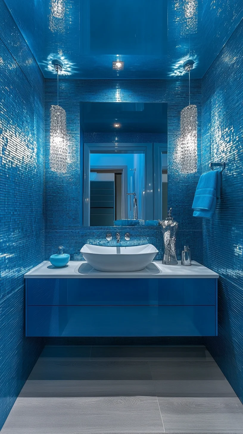 Immerse Yourself in Tranquil Elegance with Stunning Blue Mosaic Bathroom Designs