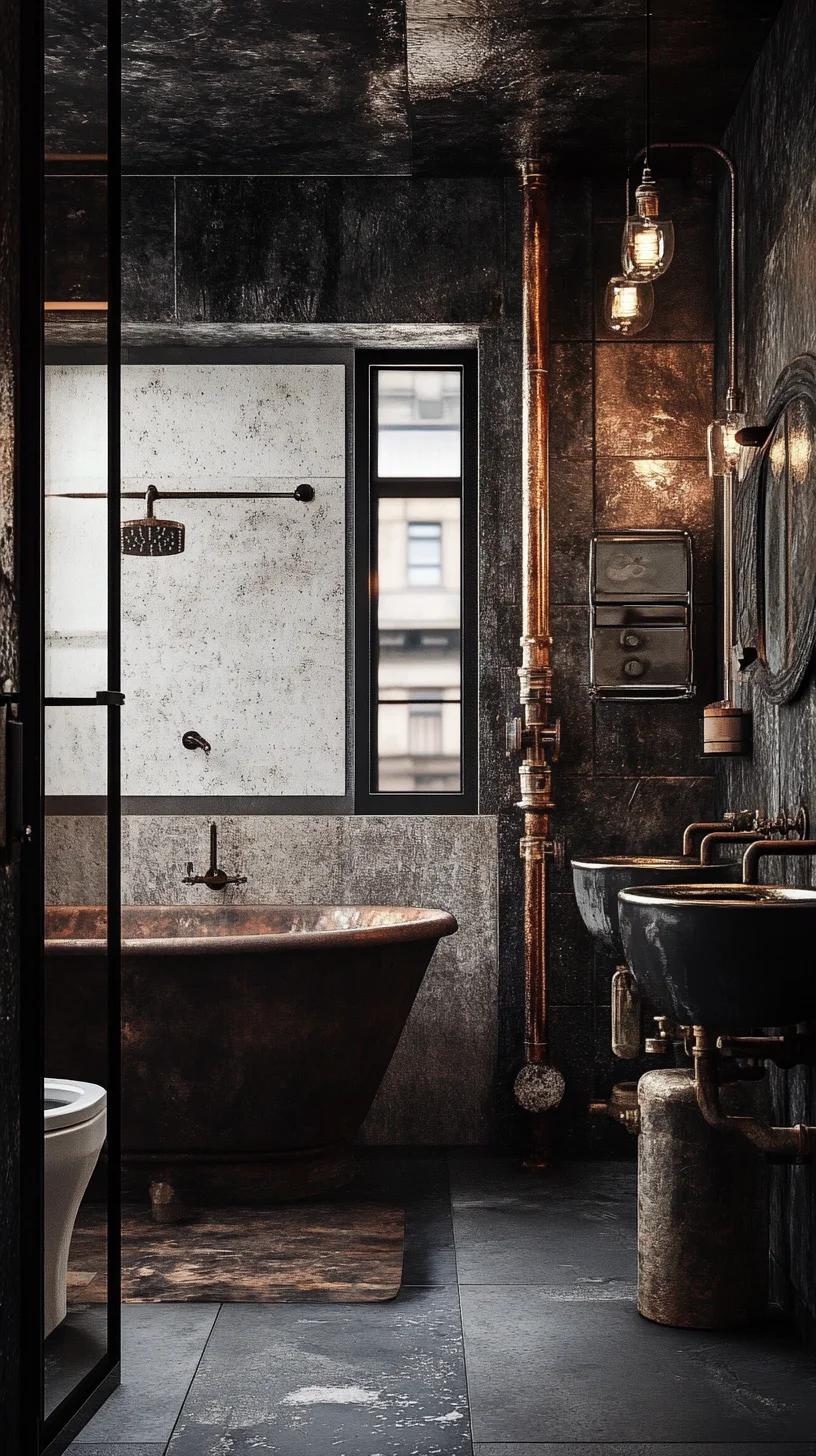 Industrial Elegance: Transform Your Bathroom with Rustic Charm