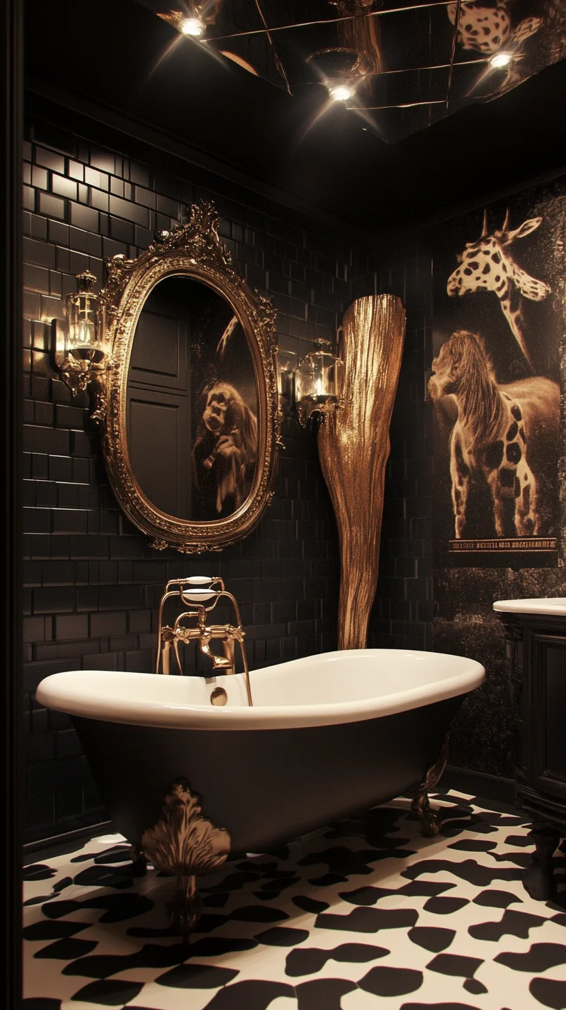 Luxurious Black and Gold Bathroom: A Glamorous Retreat for the Bold