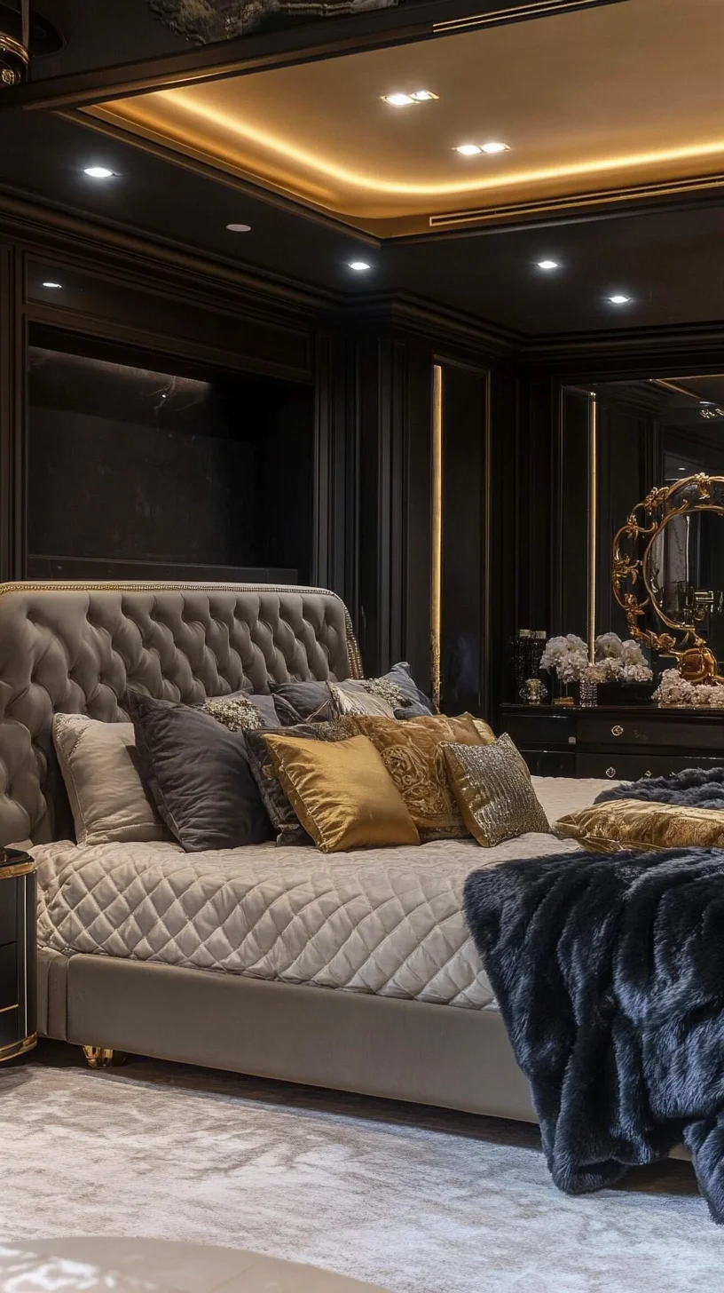 Luxurious Black and Gold Bedroom: Embrace Opulence in Your Space