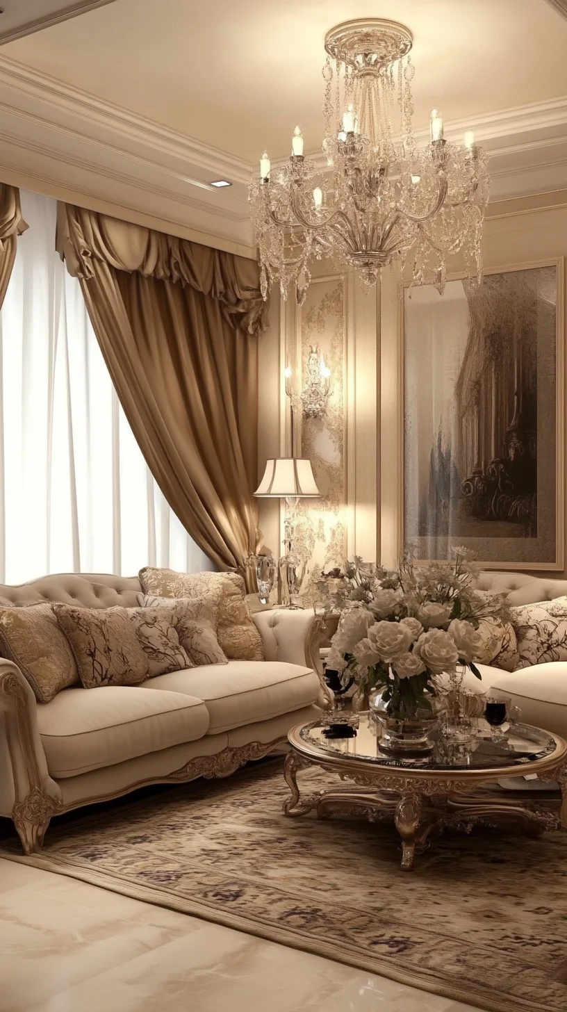 Luxurious Elegance: Transform Your Living Room with Timeless Glamour