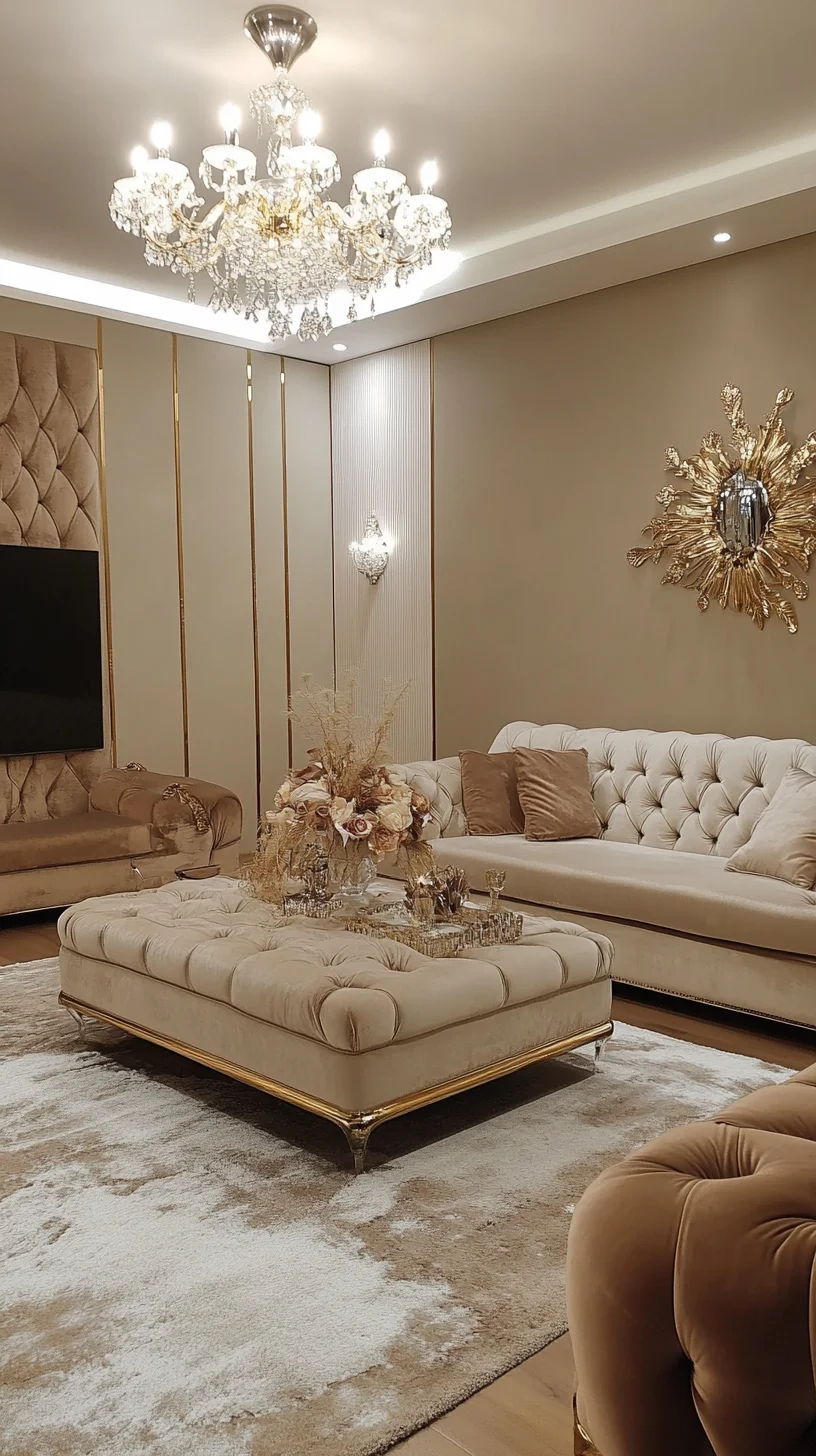 Luxurious Elegance: Transform Your Space with Gold and Cream Accents