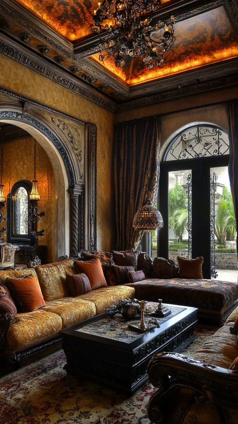 Luxurious Moorish-Inspired Living Room: Elegance Meets Comfort