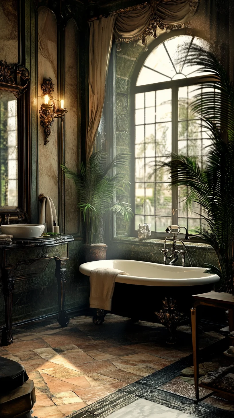 Luxurious Vintage Bathroom Oasis: A Timeless Retreat for Relaxation