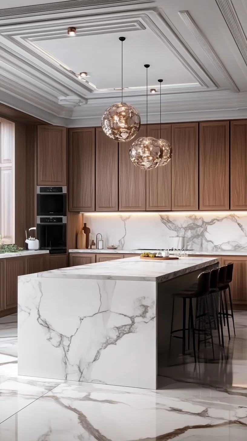 Modern Marble Elegance: Transform Your Kitchen with Chic Sophistication