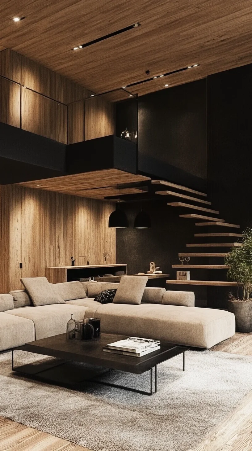 Modern Minimalism: Elevate Your Space with Sleek Lines and Warm Wood Accents