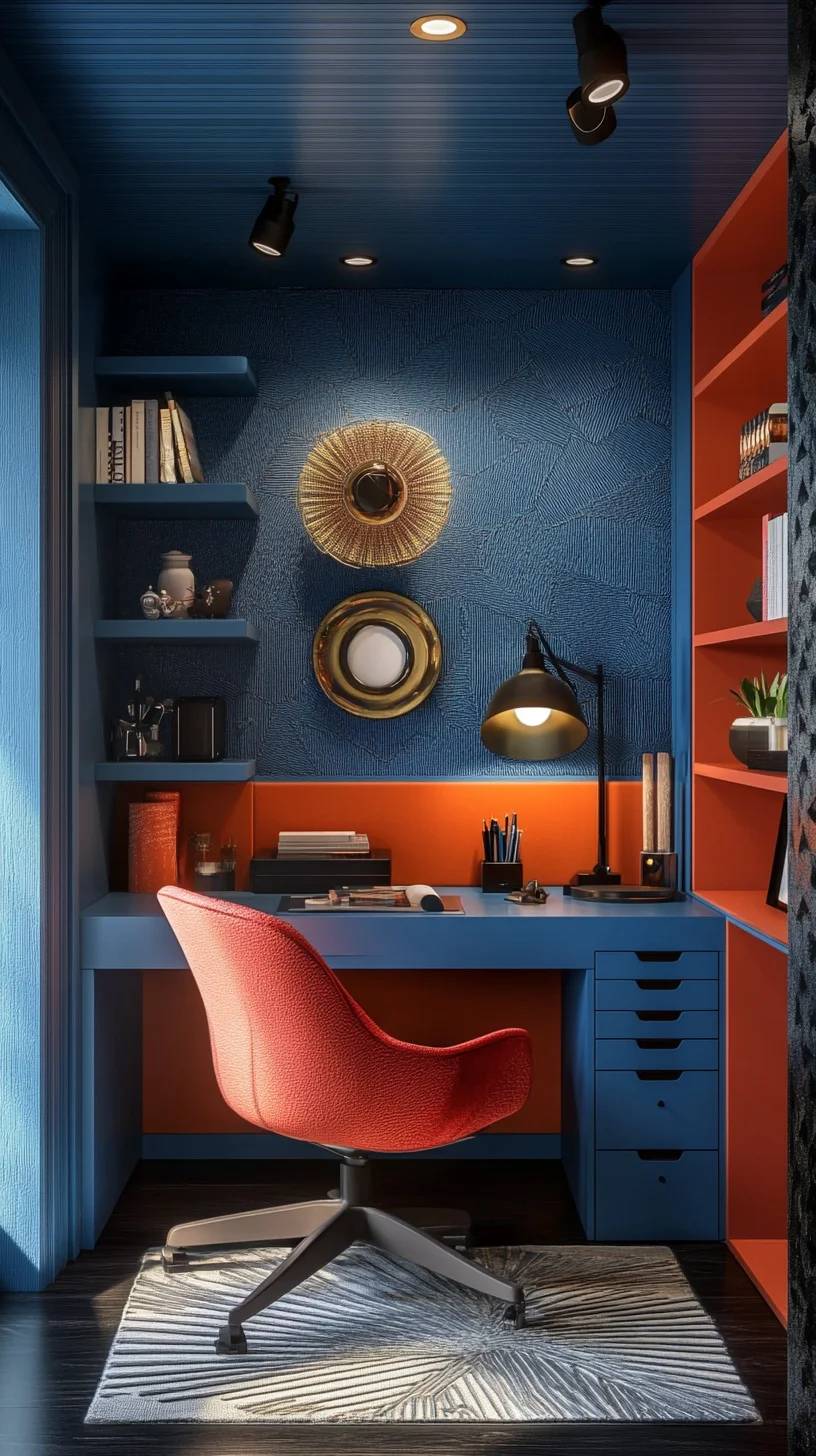 Revamp Your Home Office: Vibrant Colors and Modern Minimalism Unite!