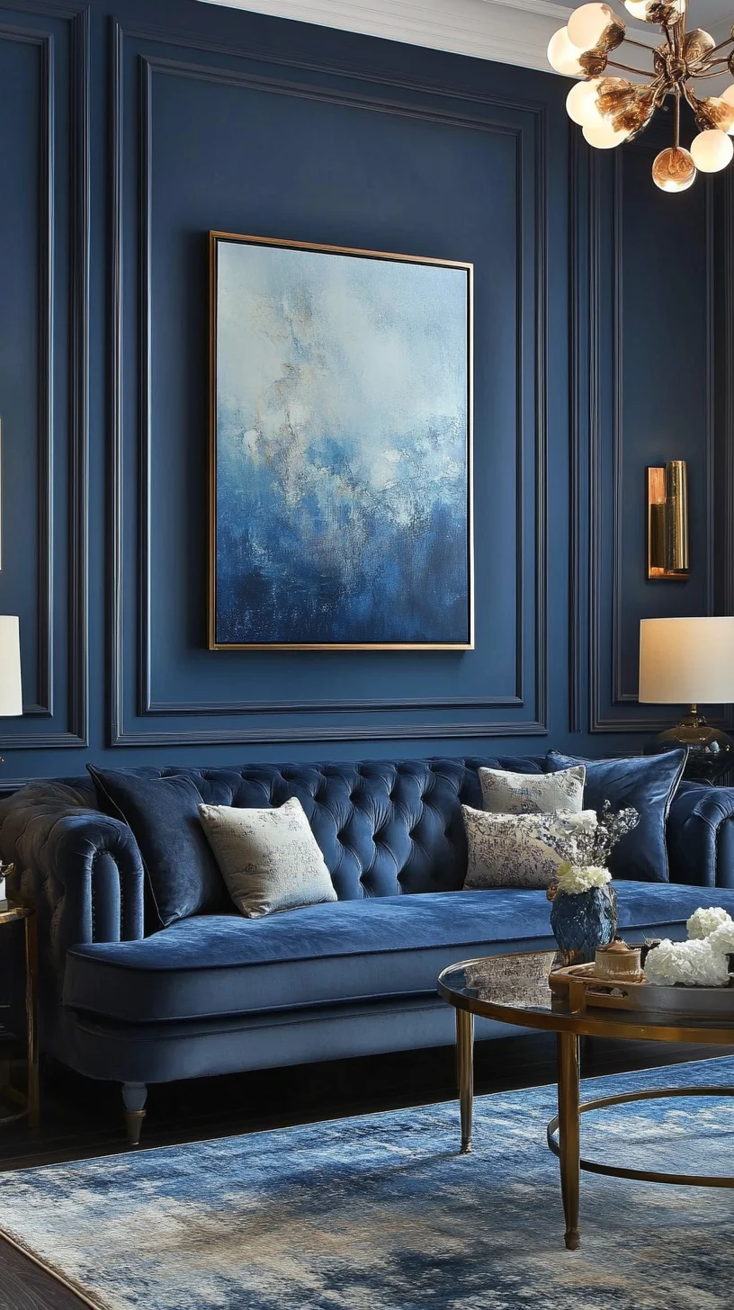 Revamp Your Space with Luxe Navy: Elegance Meets Comfort in Your Living Room