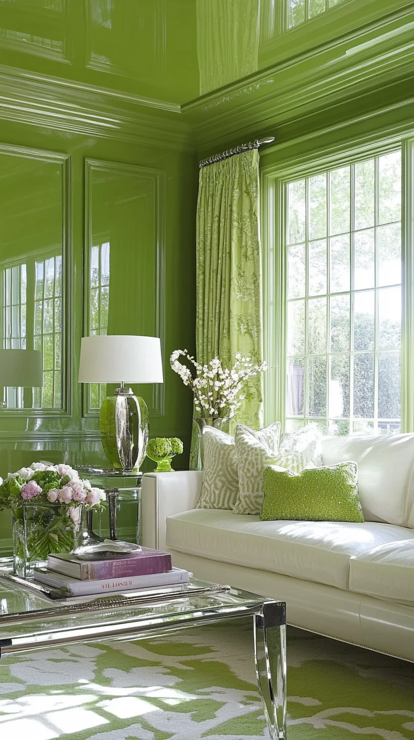 Revitalize Your Space with Lush Green Elegance: A Guide to Vibrant Living Rooms