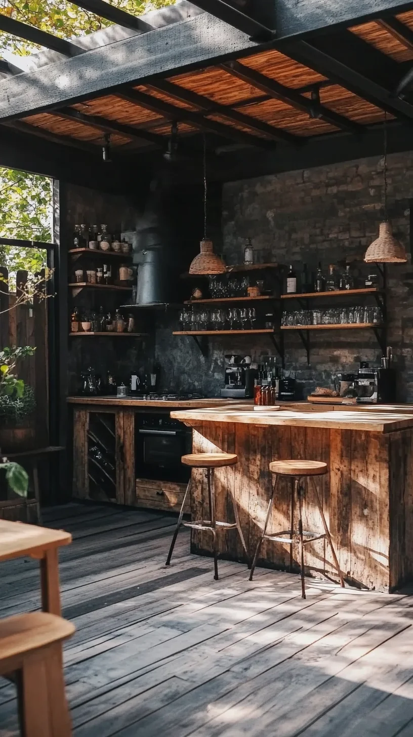 Rustic Charm: Embrace the Beauty of Natural Wood and Open Spaces in Your Kitchen