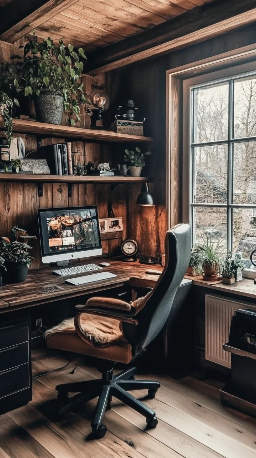 Rustic Charm Meets Modern Functionality: Crafting Your Ideal Home Workspace