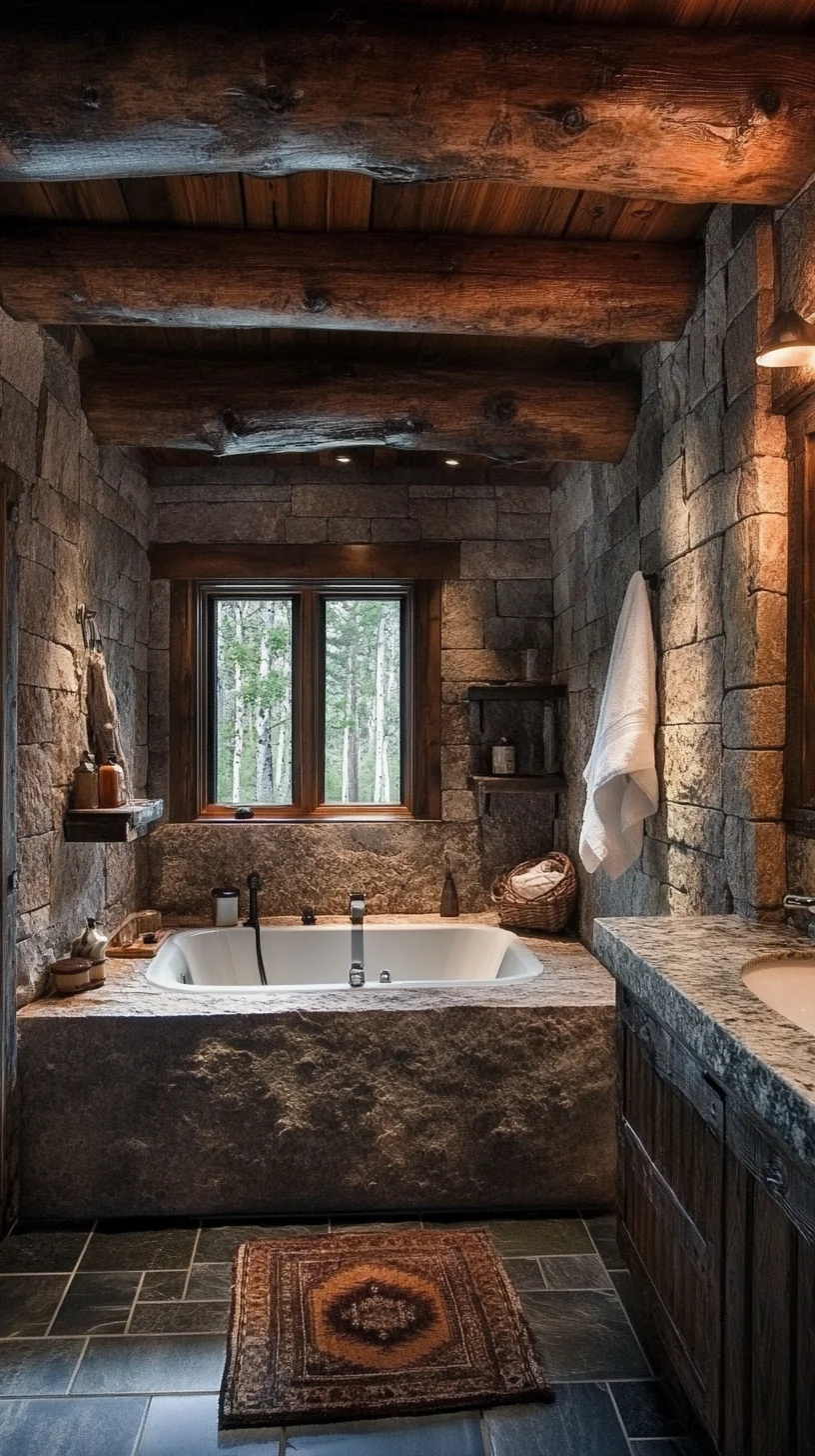 Rustic Elegance: Embrace Nature with a Cozy Cabin Bathroom Retreat